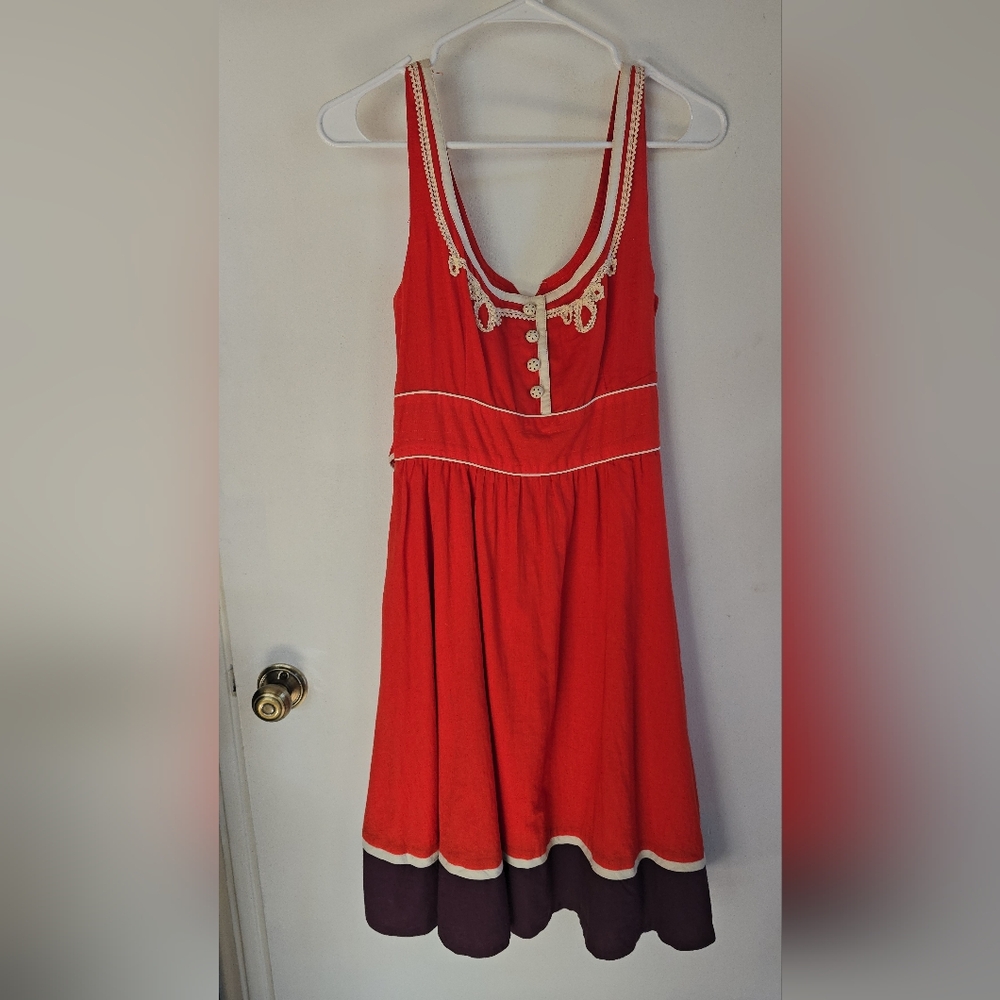 Anthropologie Floreat Slide Rule Dress with Lace Detail Size 6 NWOT